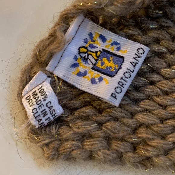 100% cashmere scarf with gold lurex - Picture 2 of 4